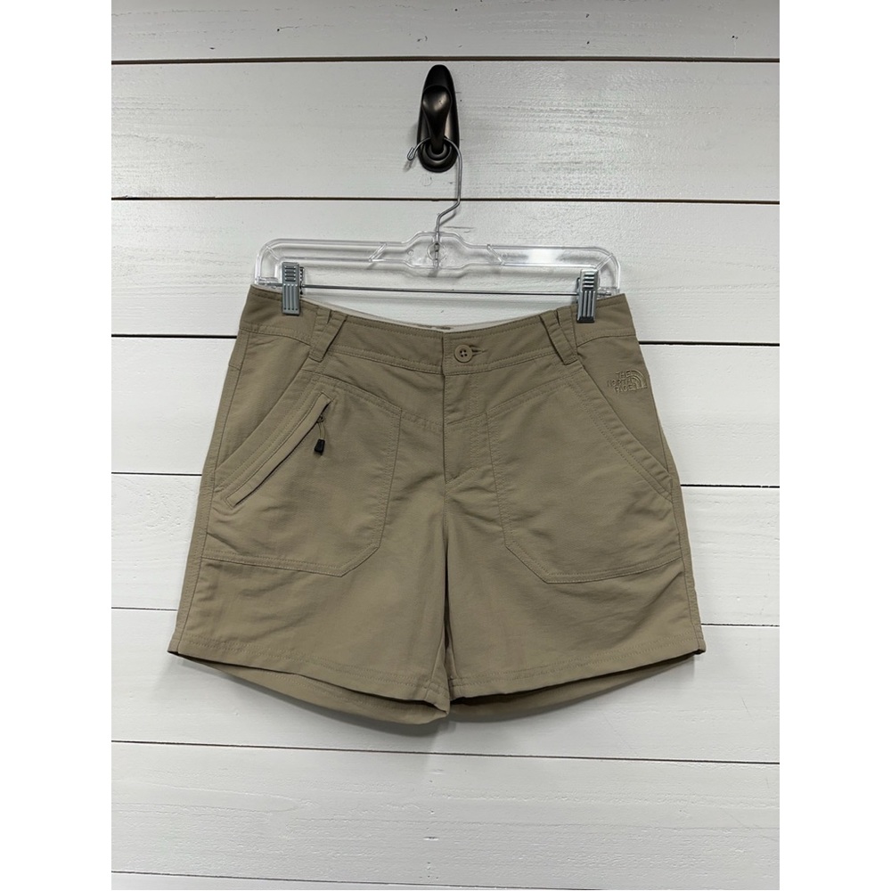 The North Face | 4 (Medium) | Tan Hiking and Outdoor Mid Waist Shorts Zipper